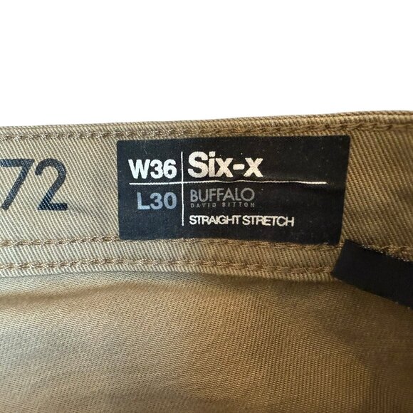Buffalo David Bitton Jeans Mens 36x30 Six X Slim Straight Stretch Brown - Picture 5 of 6
